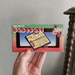 Magnetic Baseball Board Game Travel Toy with Instructions in Box Vintage NOS